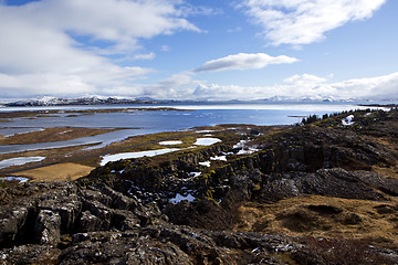 Image showing First European parliament Thingvellir in Iceland