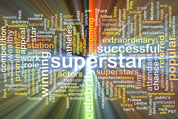 Image showing superstar wordcloud concept illustration glowing