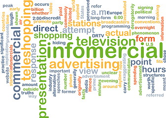 Image showing infomercial wordcloud concept illustration