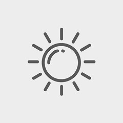 Image showing Sun thin line icon