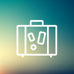 Image showing Travel luggage thin line icon