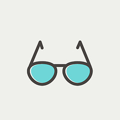 Image showing Sunglasses thin line icon