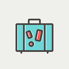 Image showing Travel luggage thin line icon