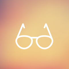 Image showing Sunglasses thin line icon