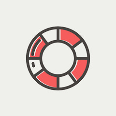 Image showing Life preserver thin line icon