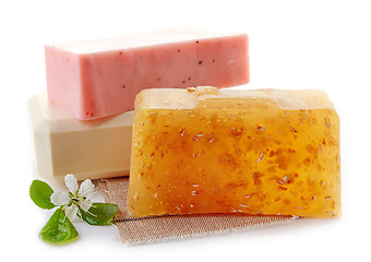 Image showing various natural soap bars