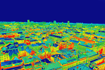 Image showing Infrared image panorama of Zagreb