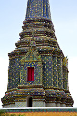 Image showing  thailand  bangkok in    temple abstract cross colors roof wat  