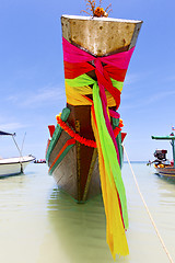 Image showing prow thailand  in  kho tao bay   water    pirogue   and south ch