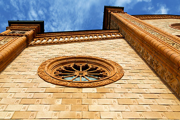 Image showing villa cortese italy   church  varese   unny daY rose window