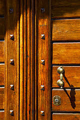 Image showing abstract  rusty brass brown knocker olgiate olona varese italy