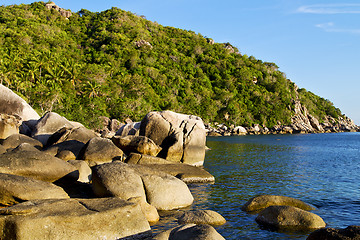 Image showing ston thailand kho tao bay abstract of a  