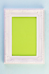 Image showing White Frame on blue background