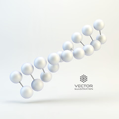 Image showing Vector illustration of dna structure in 3d. With place for text.