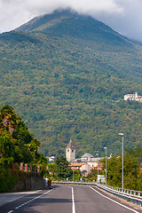 Image showing road on the island of Isola Bella. Italy