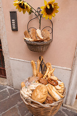 Image showing Cart of bread in the streets