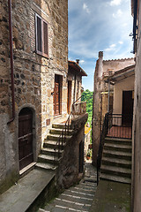 Image showing narrow street of the old city in Italy