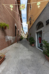 Image showing narrow street of the old city in Italy