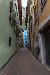 Image showing narrow street of the old city in Italy