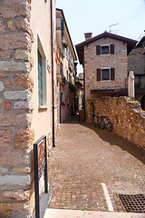 Image showing narrow street of the old city in Italy