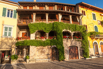 Image showing italian facade in  old city . Italy