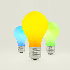 Image showing Lightbulb idea symbol. 3d vector illustration. 