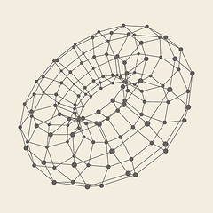 Image showing 3D Molecule structure background. Graphic design. 