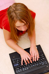 Image showing Girl computer