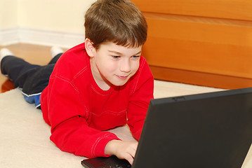 Image showing Boy computer