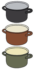 Image showing Simple color pots