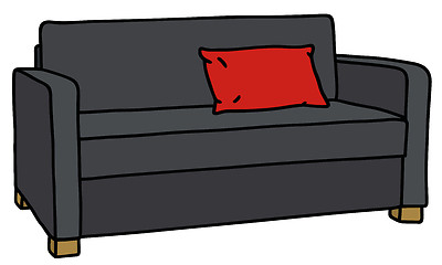 Image showing Black sofa