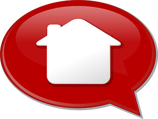 Image showing House home word speech bubble illustration