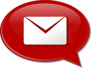 Image showing Mail envelope word speech bubble illustration