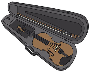 Image showing Violin in the case