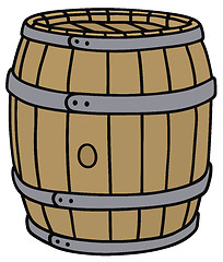 Image showing Old wooden barrel