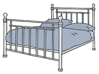 Image showing Big metal bed