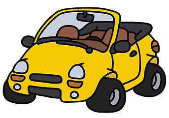 Image showing Yellow cabriolet