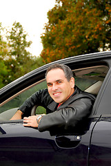 Image showing Man in car