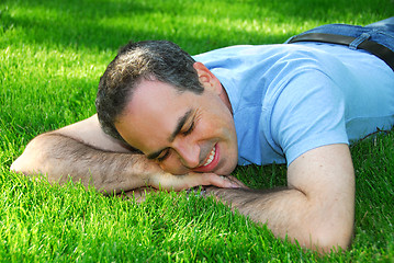 Image showing Man relaxing