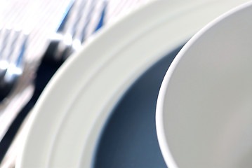 Image showing Plates and cutlery