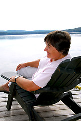 Image showing Mature woman relax