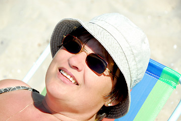 Image showing Woman beach