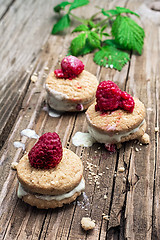 Image showing fresh raspberry cookies