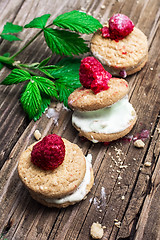 Image showing fresh raspberry cookies