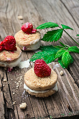 Image showing fresh raspberry cookies