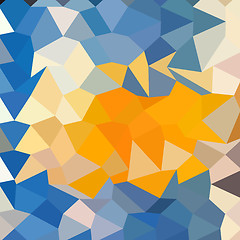 Image showing Azure Blue Abstract Low Polygon Background