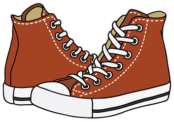 Image showing Red sneakers