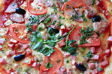 Image showing tasty appetizing pizza