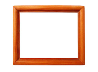 Image showing wooden frame isolated on the white background