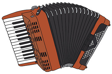 Image showing Red accordion